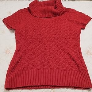 United States Sweaters Vibrant Red Cowl Neck